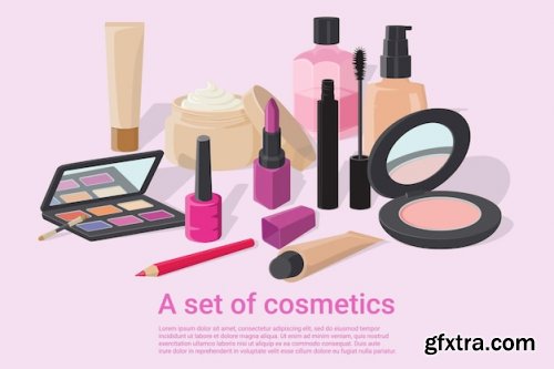 A poster of various cosmetics 