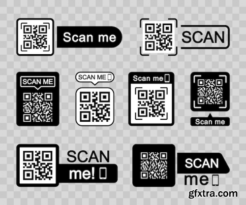 Qr code scan icon set qr code scan for smartphone