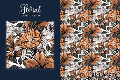 Beautiful vintage floral seamless pattern