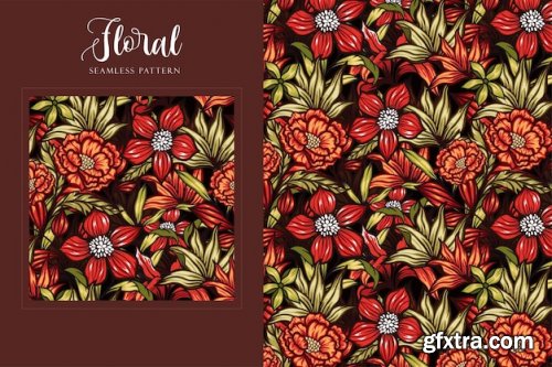 Beautiful vintage floral seamless pattern