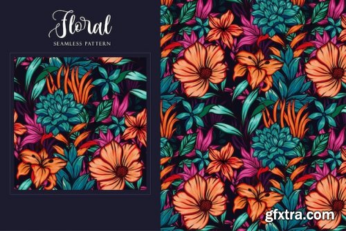 Beautiful vintage floral seamless pattern