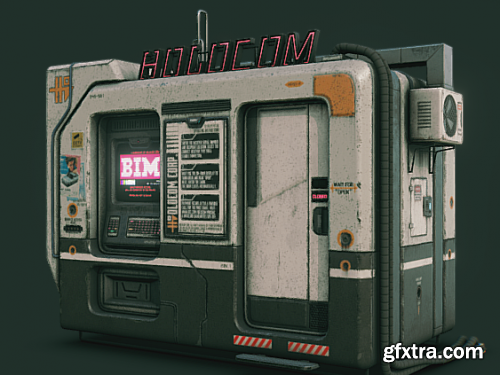 Cyberpunk Holocom Booth