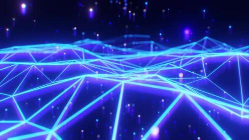 Videohive - Abstract Neon Grid Background - 38962502 - 38962502