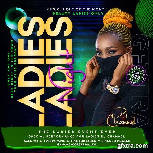 Only Ladies Event Night Flyer PSD Template