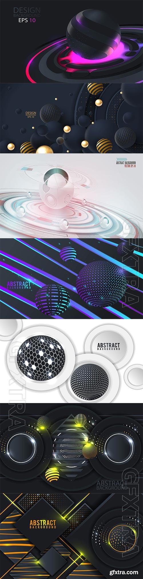 Abstract background with 3d spheres