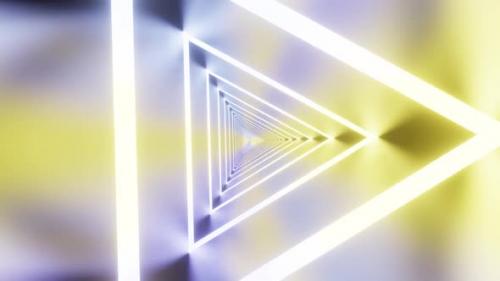 Videohive - Rotated Triangle Tunnel With Smooth Lights Vj Loop Background HD - 38931618 - 38931618