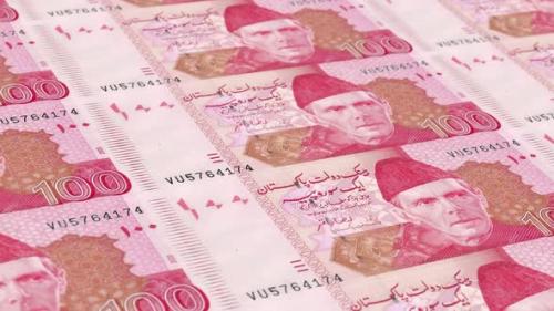 Videohive - One Hundred Rupee Note Bill Pakistan Infinite Loop 4K Resolution - 38932312 - 38932312