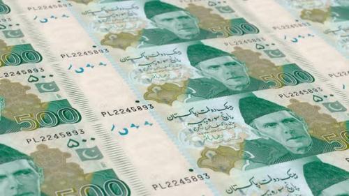 Videohive - Five Hundred Rupee Note Bill Pakistan Infinite Loop 4K Resolution - 38932313 - 38932313