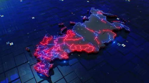 Videohive - Russia Federation Map 4k Loop - 38960580 - 38960580