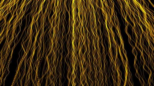 Videohive - Yellow scifi lines particles background - 38961323 - 38961323