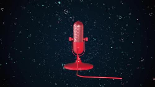 Videohive - Particle Obkect Microphone 02 - 38972688 - 38972688