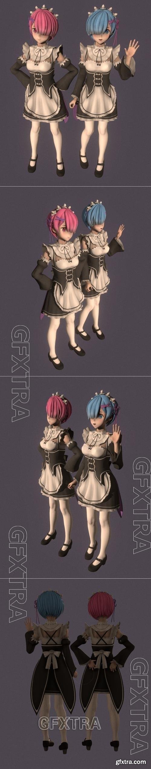 Rem and Ram 01 3D 