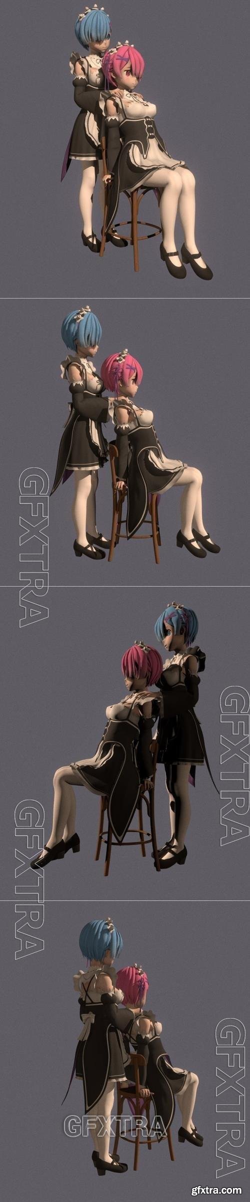 Rem & Ram 02 3D