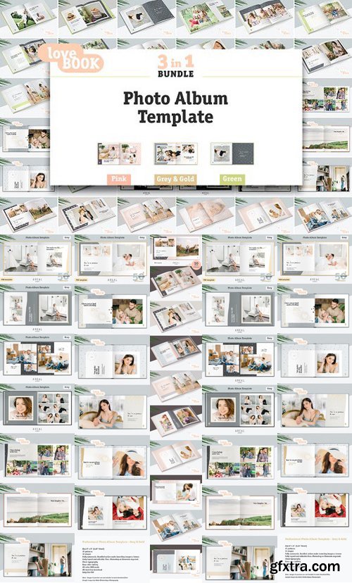 3 in 1 / Photo Album Template Bundle 1364137