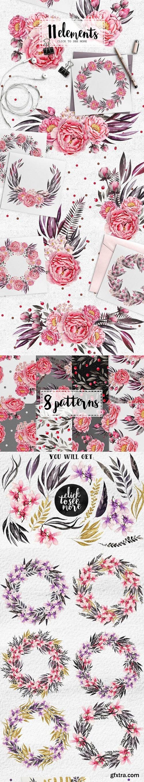 Floral Watercolor Bundle