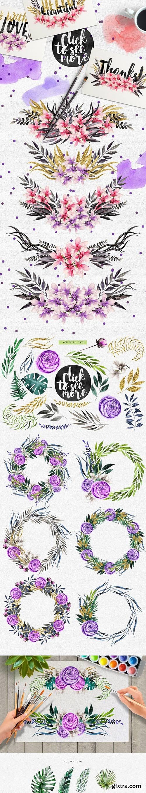 Floral Watercolor Bundle