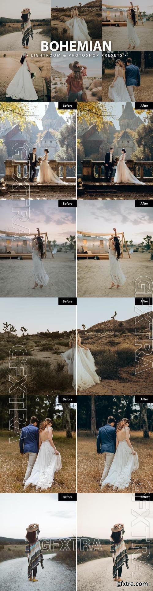 6 Bohemian Lightroom and Photoshop Presets 