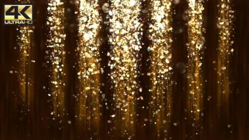 Videohive - Abstract Royal Gold Particle Confetti and Glitter Rain 4K - 38987684 - 38987684