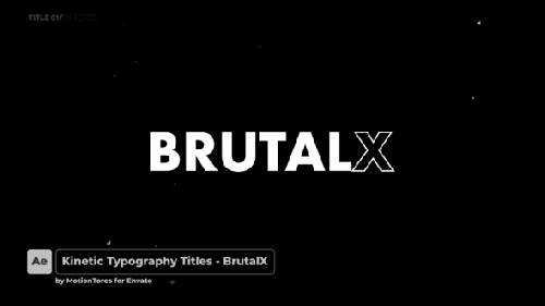 Videohive - Kinetic Typography Titles - BrutalX  After Effects - 30506730 - 30506730