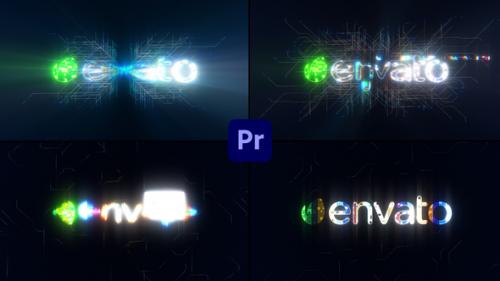 Videohive - Neon Glitch Digital Technology Logo - 38507900 - 38507900