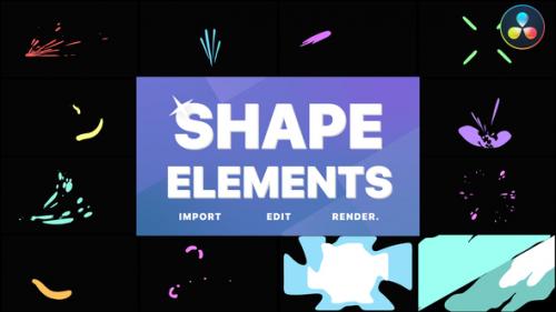 Videohive - Shapes Elements | DaVinci Resolve - 38975978 - 38975978