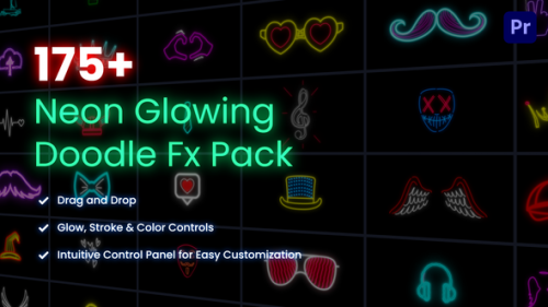 Videohive - Neon Glowing Doodle Pack - 38981229 - 38981229