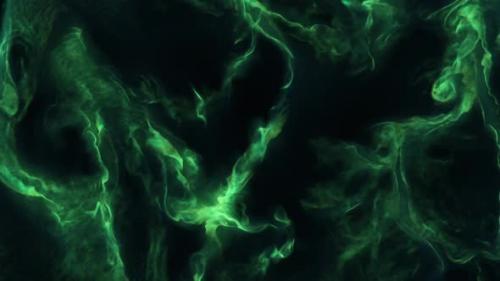 Videohive - Green Turbulence Smoke Background - 39004620 - 39004620