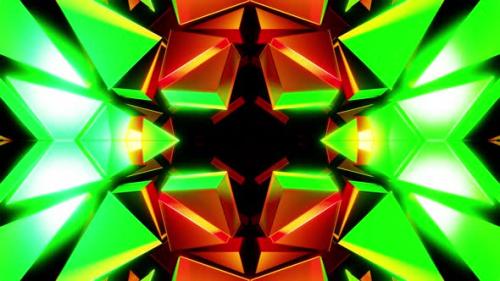 Videohive - Toxic Green And Yellow Kaleidoscopic Vj Loop Background 4K - 39005326 - 39005326