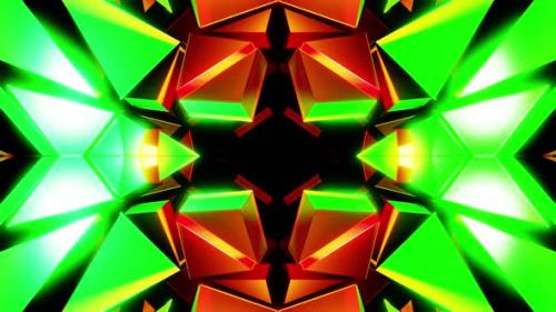 Videohive - Toxic Green And Yellow Kaleidoscopic Vj Loop Background HD - 39005332 - 39005332