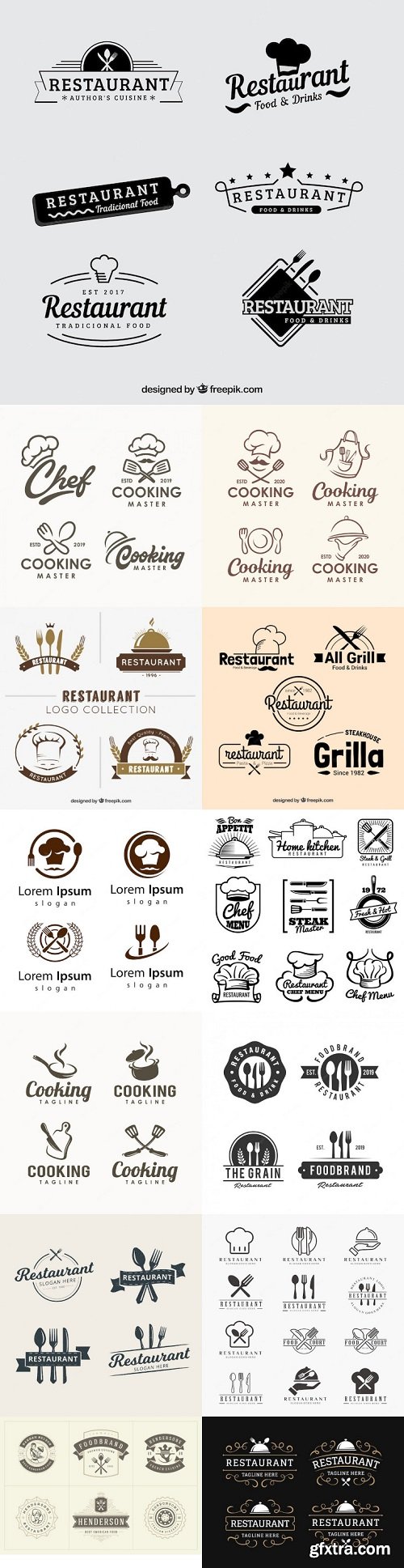 Restaurant logo collection