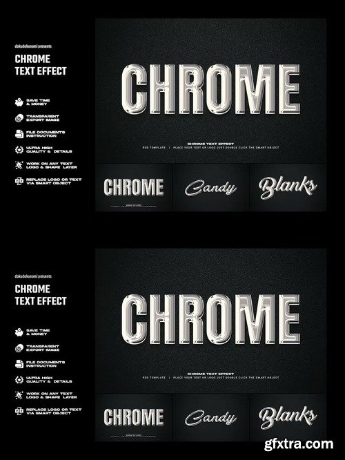 Chrome text effect