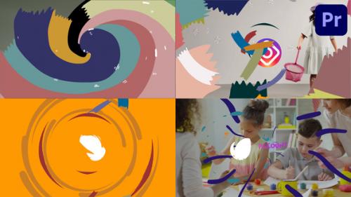 Videohive - Colorful Cartoon Brushes Logo Opener Pack for Premiere Pro - 39065946 - 39065946