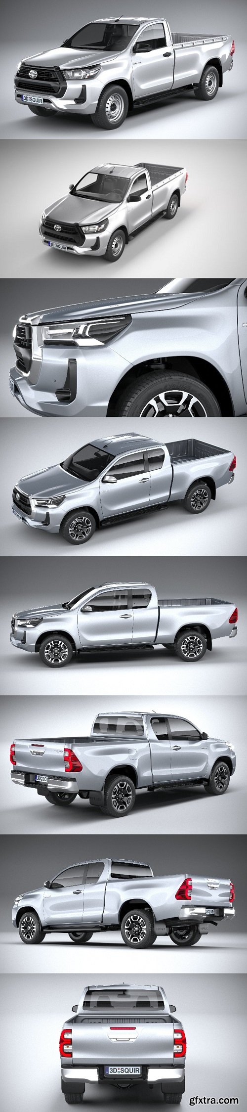 Toyota Hilux Xtra Cab 2021 3D model