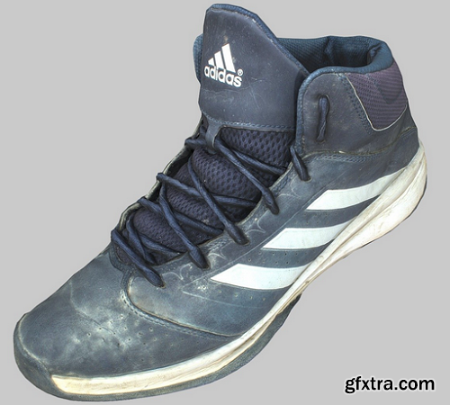 Worn old sneaker shoe 3D Model