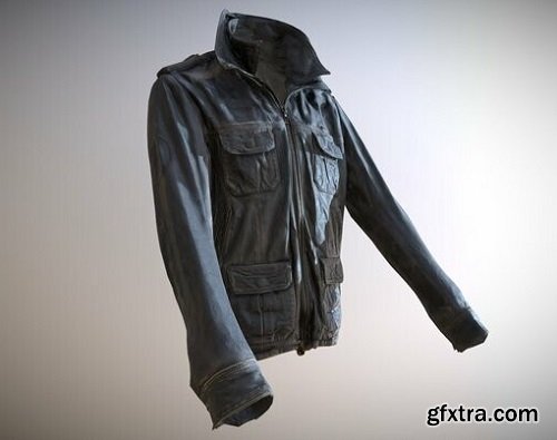 Worn Leather Jacket Scan