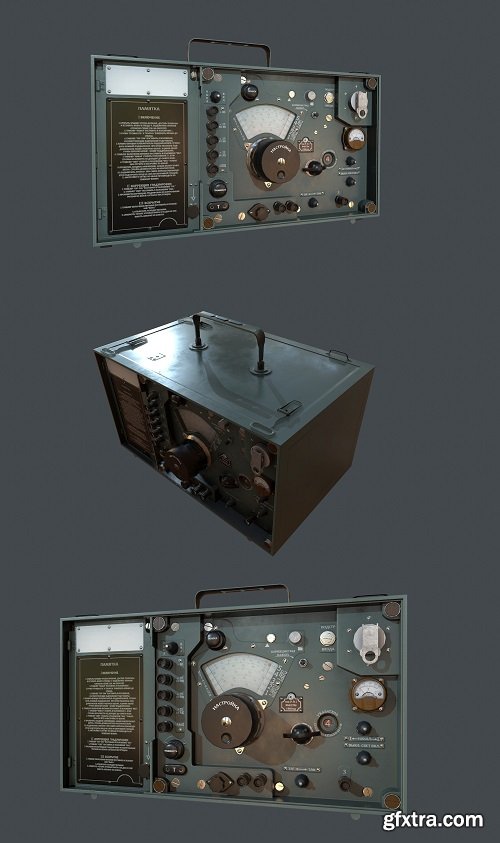 Soviet Military Radio 3D Model