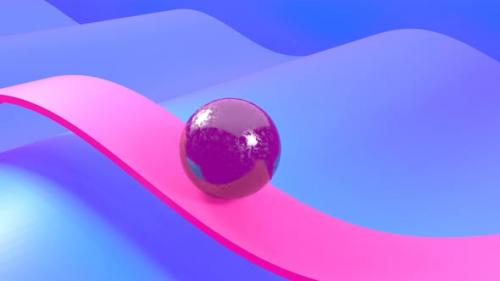 Videohive - Abstract animation of a ball. Sphere movement. Calm and smooth movement. - 38994354 - 38994354