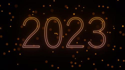 Videohive - Colorful inscription 2023. New Year Video. - 38994364 - 38994364