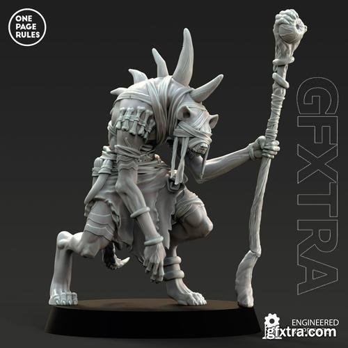 One Page Rules - Beastmen Shaman 3D Print