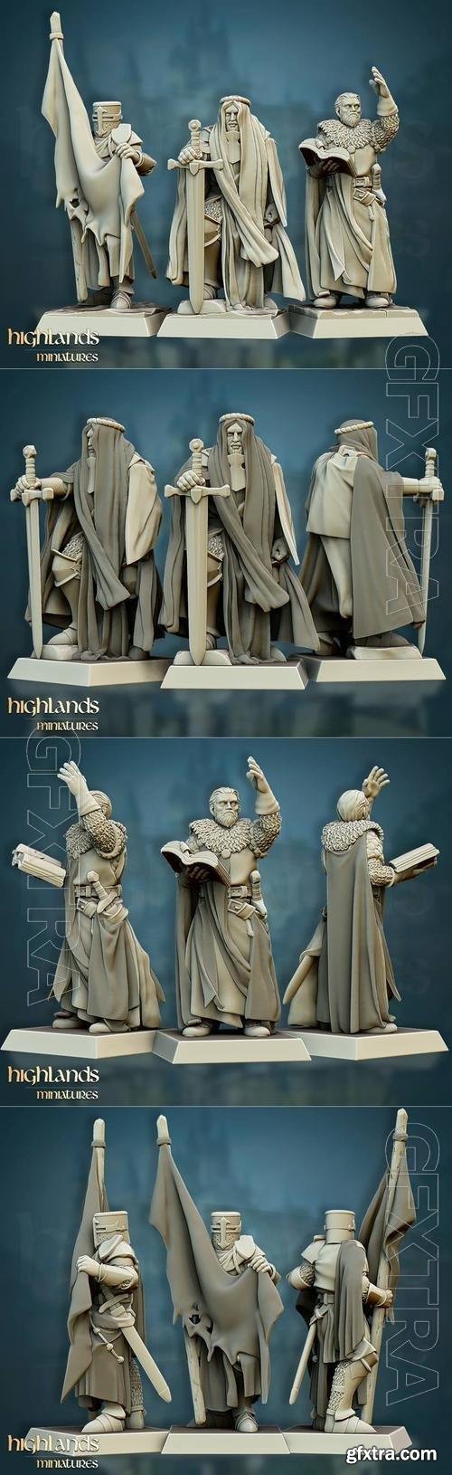 Highlands Miniatures - Crusaders Command Group 3D Print