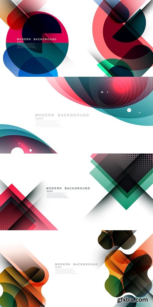 Colorful geometric abstract background vector banner design