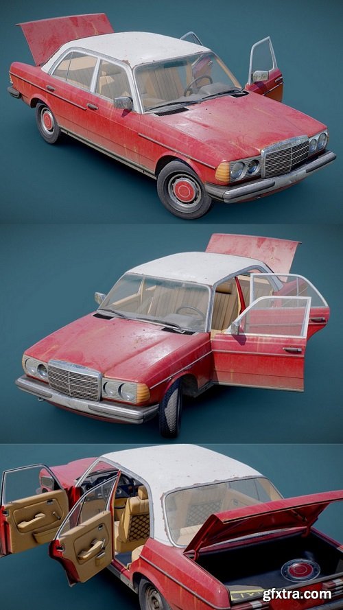 Old Sedan 3D Model