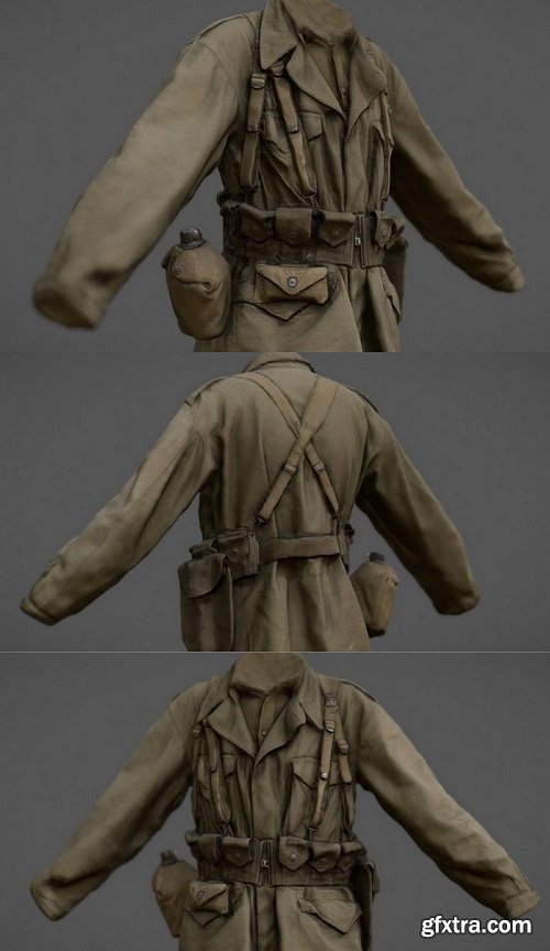 American Uniform WW2 3D Model