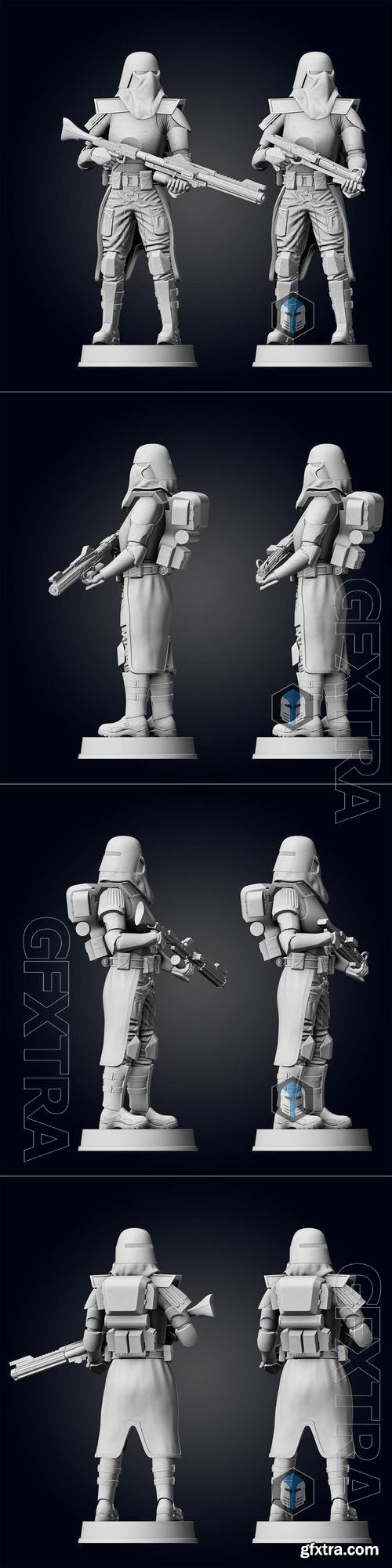 Galactic Marine Figurine - Pose 4 3D Print