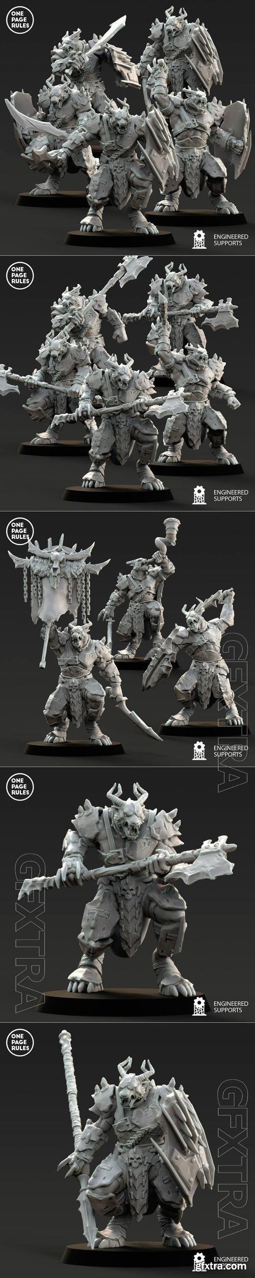 One Page Rules - Beastmen Elites 3D Print