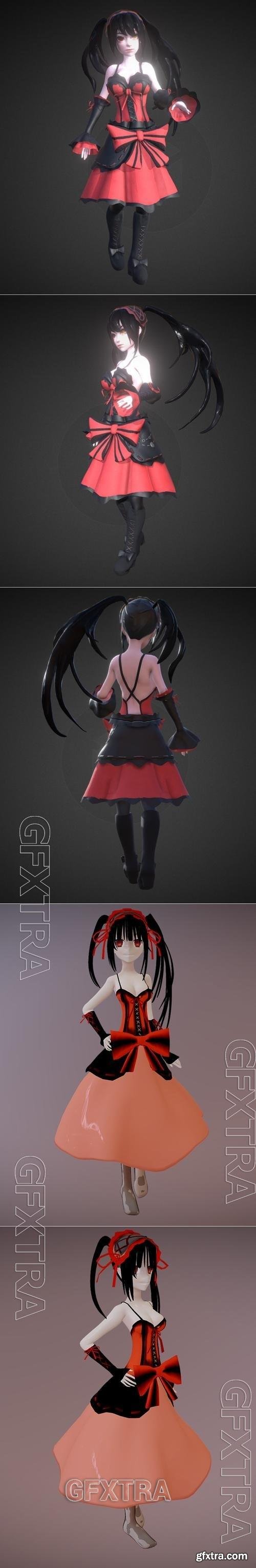 Kurumi and Kurumi Tokisaki 3D 