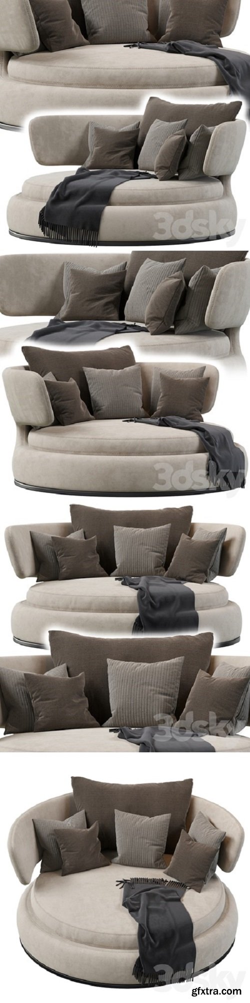 Amoenus Soft Maxalto Swivel Sofa