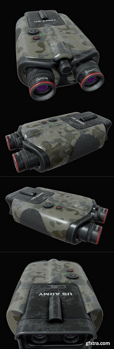 Military Binocular 3D Model