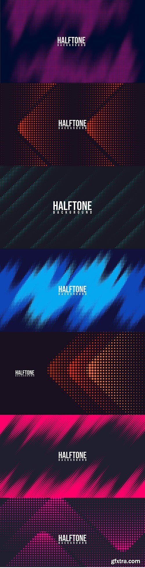 Gradient halftone abstract geometric creative background