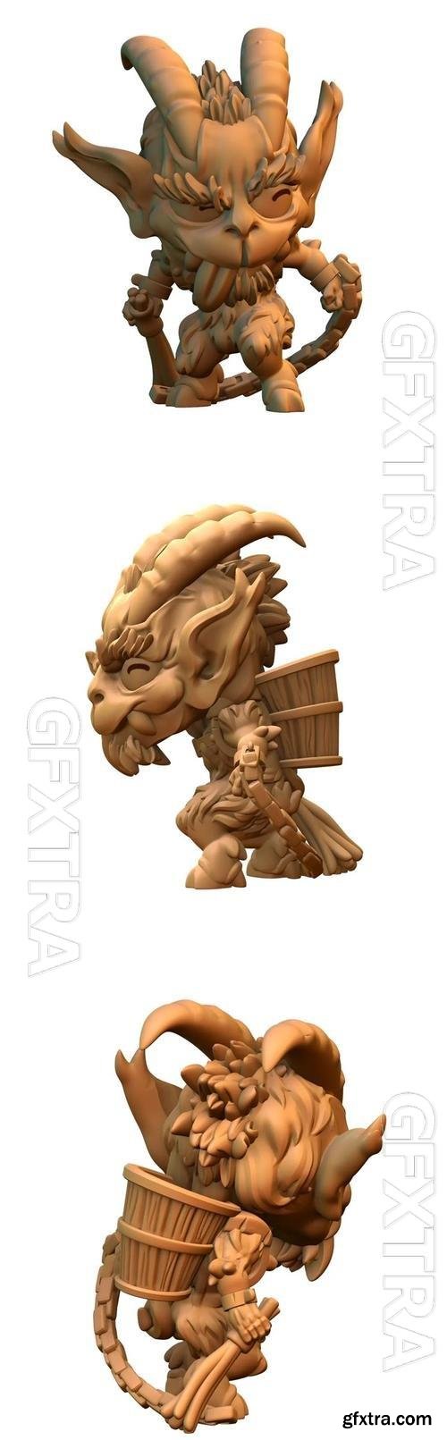 Krampus Chibi Miniature 3D Print